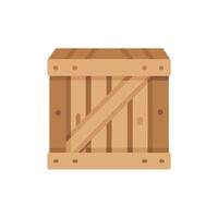 Isolated wooden crate box graphic on White Background vector