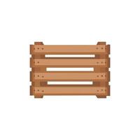Isolated wooden crate illustration with simplistic and flat style vector