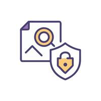 Data security file search for confidential information illustration vector