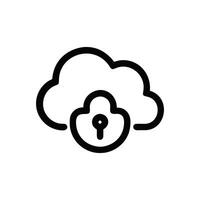 Cloud security icon representing data protection and privacy vector