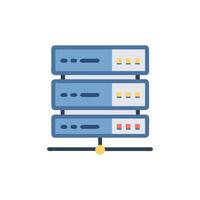 Server stack data infrastructure technology flat illustration on White vector