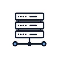 illustration of network server data storage, minimalist design vector