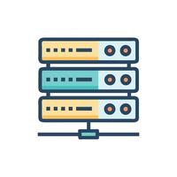 Abstract Illustration of a Server Rack in Flat Style vector