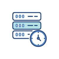 Server data time clock graphic illustration for applications background vector