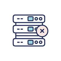 Data servers error or malfunction icon graphic representation vector