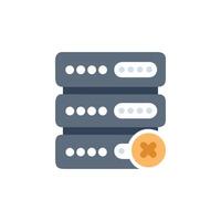Server stack with error notification data center infrastructure failure vector