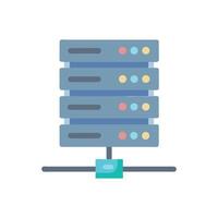 Four tier server flat design on a White Background vector