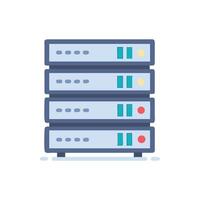 Stacked Servers Illustration Depicting Data Storage and Infrastructure vector