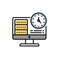 Data processing speed and time management illustration concept vector