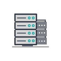 Stylized server stack icon depicting data storage infrastructure vector