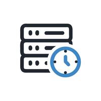 Server processing time icon with minimalist and flat style vector