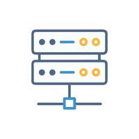 Illustration of a server stack in a stylized format vector