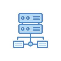 Stylized server network icon on a White Background vector