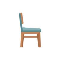 Isolated side view illustration of a simple modern chair vector