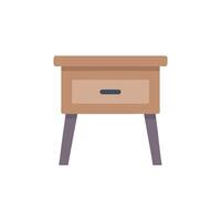 Simple flat illustration of a nightstand on White Background vector