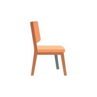 Side view of a peach colored chair on White vector