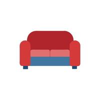 Modern flat design sofa illustration on White Background vector
