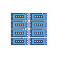 Stack of computer RAM modules on White Background vector