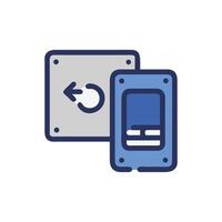 Smartphone with Refresh Arrow Symbol for Device Update vector