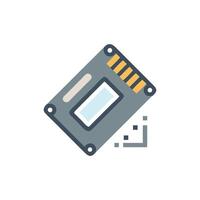 Flat design memory storage device on White Background illustration vector