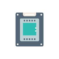 Flat image of a solid state drive SSD vector