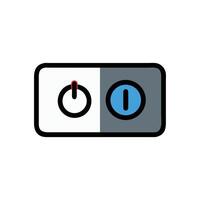 On and off button switch panel graphic illustration vector