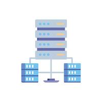 Network server and database storage system infrastructure connection vector