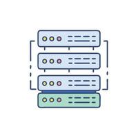 Network servers flat illustration for data management concept usage vector