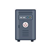 Desktop Computer Tower Illustration on White Background Graphic vector