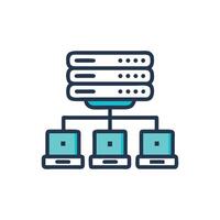 Server Network Connection Graphic Illustration for Digital Solutions vector