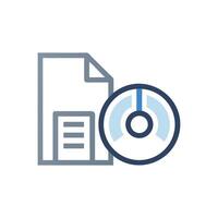 File and data storage media icon on White Background vector