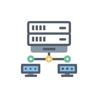 Abstract Servers and Computers Network Connection Illustration vector
