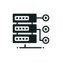 Data server icon design network hosting connection concept vector