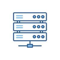 Stylized data server stack icon on White Background vector