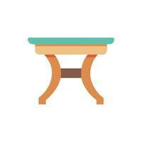 Minimalist flat design table with soft color scheme vector