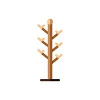 Flat coat rack icon on White Background vector