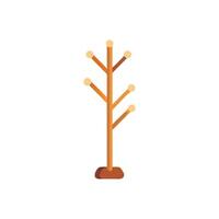 Minimalist coat rack illustration on clean White Background design vector