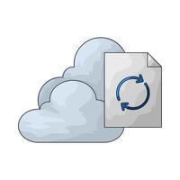 illustration of a file sync vector