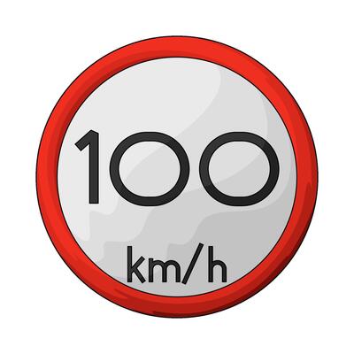 road kilometer sign