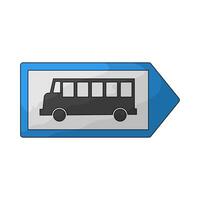 Navigation bus stop vector