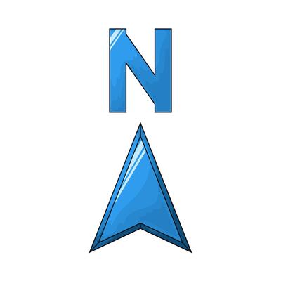 Navigation north illustration