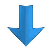 Navigation down arrow vector