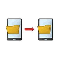 illustration of folder to folder vector