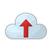 clouds upload illustration vector