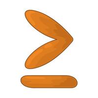 Math Symbol Greater Than or Equal To vector