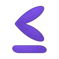 Math Symbol Less Than or Equal To vector