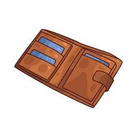 illustration of a open wallet vector