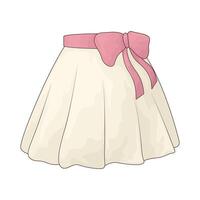white skirt illustration vector