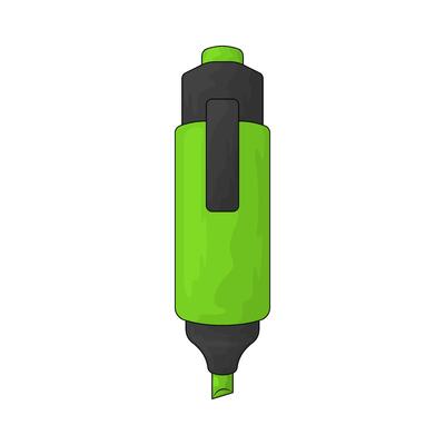 illustration of a green highlighter