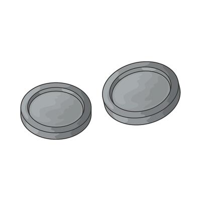 two silver coins